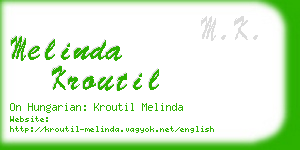 melinda kroutil business card